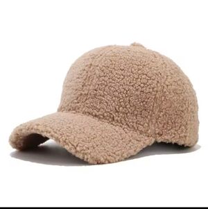 New Unisex Faux Lamb Wool Cozy Khaki Baseball trucker Cap hat Teddy